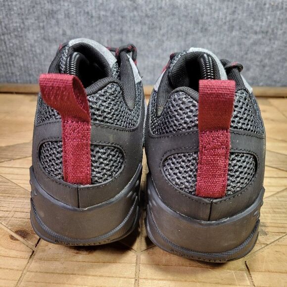 WIDE Merrell Alverstone Mens 9.5W Waterproof Hiking Shoes‎ Gray Suede Mesh Upper - Picture 6 of 11